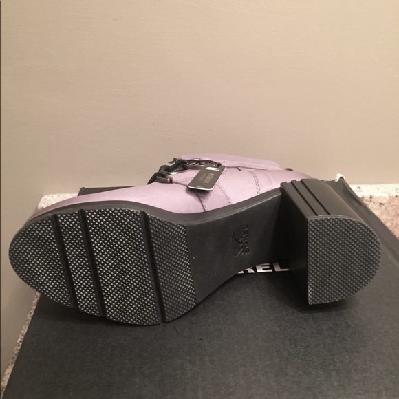 Sorel Margo Leather Lace Up Boots Quarry - Picture 7 of 7